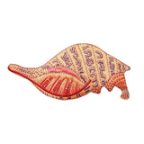 ID 0337 Tropical Seashell Patch Hawaiian Ocean Sand Embroidered Iron On Applique