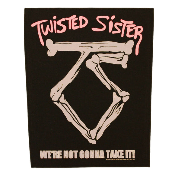 XLG Twisted Sister We're Not Gonna Take It! Back Patch Hard Rock Sew On Applique
