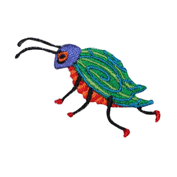 ID 0436B Colorful Beetle Patch Garden Bug Insect Embroidered Iron On Applique