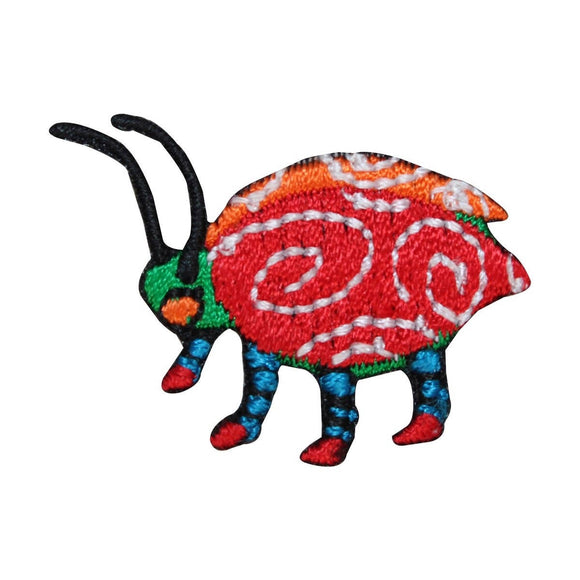 ID 0437 Colorful Beetle Patch Garden Bug Insect Embroidered Iron On Applique
