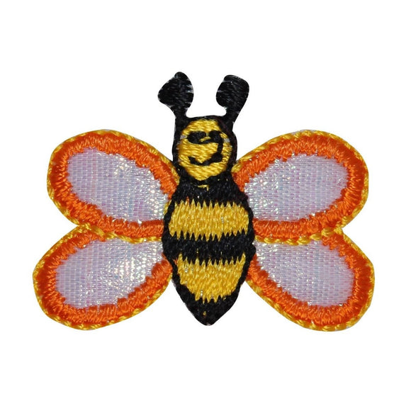 ID 0443 Happy Bumble Bee Patch Garden Bug Insect Embroidered Iron On Applique