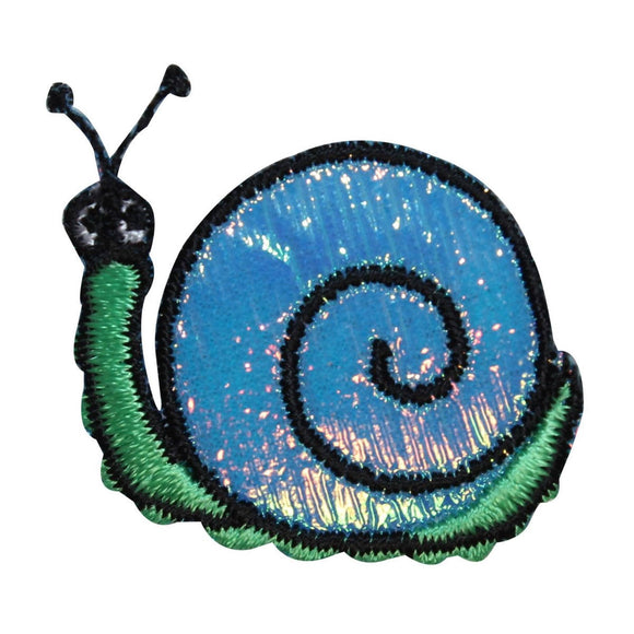 ID 0448 Lot of 3 Garden Snail Patch Shiny Insect Embroidered Iron On Applique