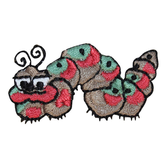 ID 0452 Grumpy Caterpillar Patch Garden Insect Embroidered Iron On Applique
