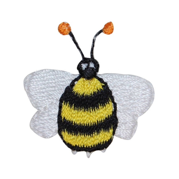ID 0458 Lot of 3 Queen Bumble Bee Patch Bug Insect Embroidered Iron On Applique
