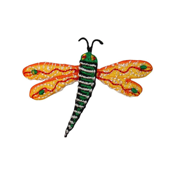 ID 0469A Dragon Fly Patch Damselfly Garden Bug Embroidered Iron On Applique