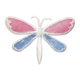 ID 0477C Shiny Dragonfly Patch Garden Butterfly Embroidered Iron On Applique