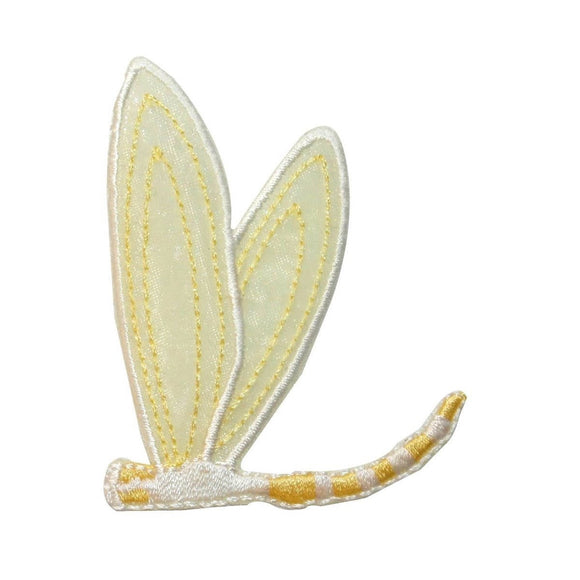 ID 0479A Yellow Sheer Dragonfly Patch Garden Bug Embroidered Iron On Applique