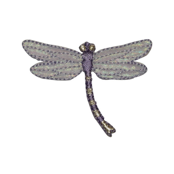 ID 0481 Shiny Dragonfly Patch Garden Fairy Bug Embroidered Iron On Applique