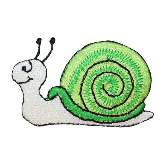 ID 0420B Happy Cartoon Snail Patch Garden Insect Embroidered Iron On Applique