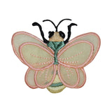 ID 0424A Flying Bees Pink Wings Patch Hive Insect Embroidered Iron On Applique