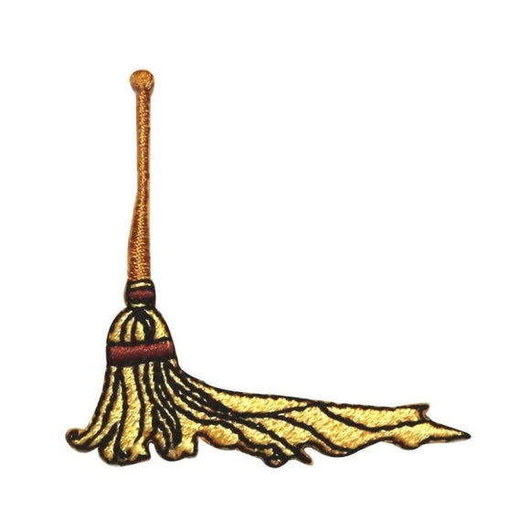 ID 0894 Witch Flying Broomstick Patch Halloween Embroidered Iron On Applique