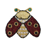 ID 0431 Gold Lady Bug Patch Beetle Flying Insect Embroidered Iron On Applique