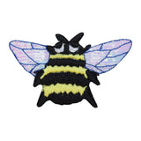 ID 0434 Bumble Bee Patch Shiny Wings Bug Insect Embroidered Iron On Applique