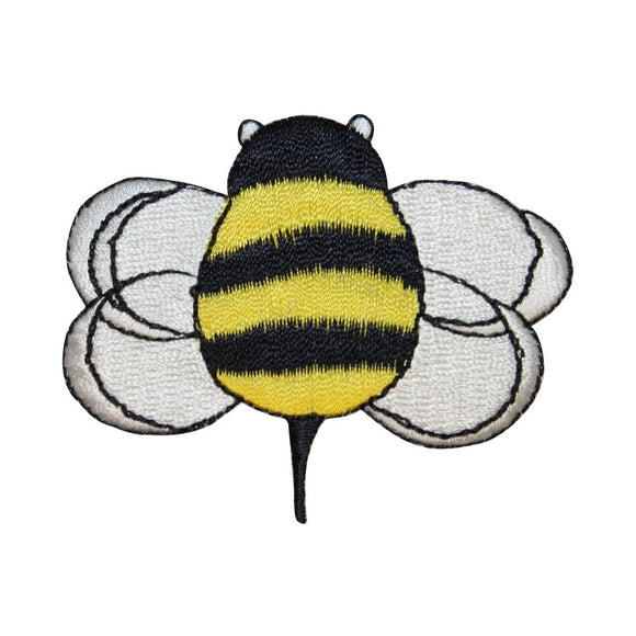 ID 0435 Cute Bumble Bee Patch Queen Bugs Insect Embroidered Iron On Applique
