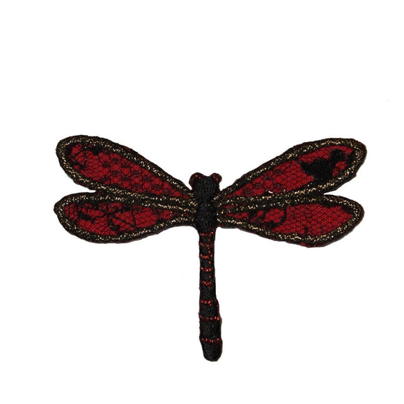 ID 0468Z Dragon Fly Flying Patch Garden Fairy Bug Embroidered Iron On Applique