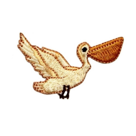 ID 0524B Pelican Diving Patch Ocean Sea Bird Water Embroidered Iron On Applique