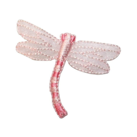 ID 0480A Pink Dragonfly Patch Cute Garden Fairy Bug Embroidered Iron On Applique