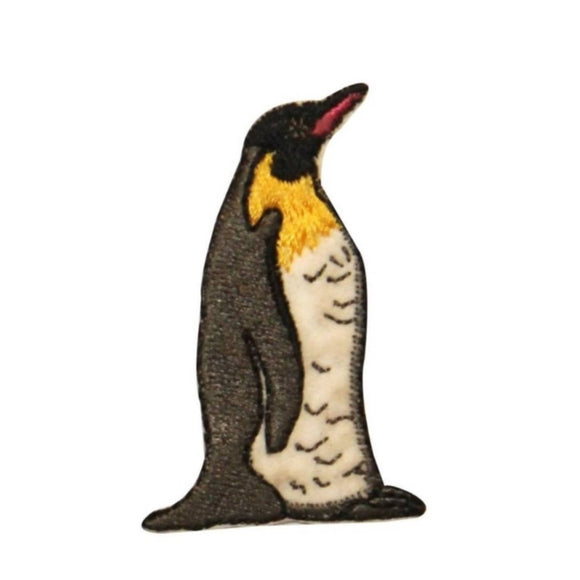 ID 0547B Emperor Penguin Walking Patch Artic Bird Embroidered Iron On Applique