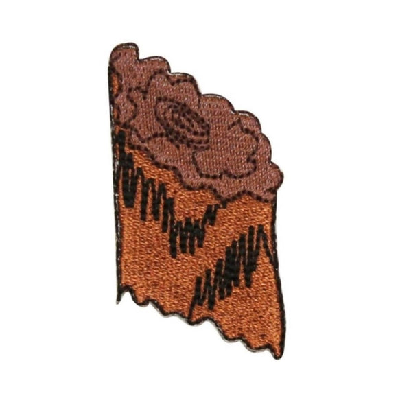 ID 0570A Camp Fire Wood Patch Stump Logs Scout Burn Embroidered Iron On Applique