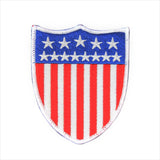 Smaller American Flag Shield Patch Badge USA Sign Embroidered Iron On Applique