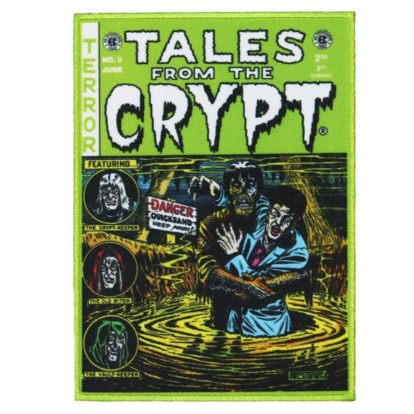 Tales From The Crypt Green Comic Patch Horror Embroidered Iron On Applique