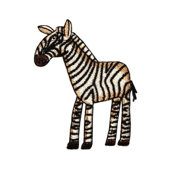 ID 0639 Cartoon Zebra Patch Wild African Animal Embroidered Iron On Applique