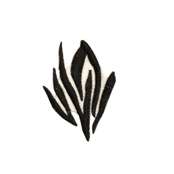 ID 0650C Zebra Print Patch Stripes Wild Animal Embroidered Iron On Applique