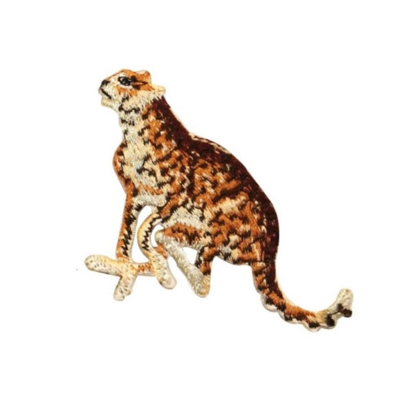 ID 0674B Cheetah Running Patch Hunting Zoo Safari Embroidered Iron On Applique