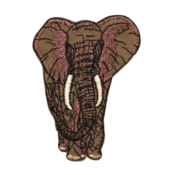 ID 0690 Asian Elephant Patch Wild Life Safari Zoo Embroidered Iron On Applique