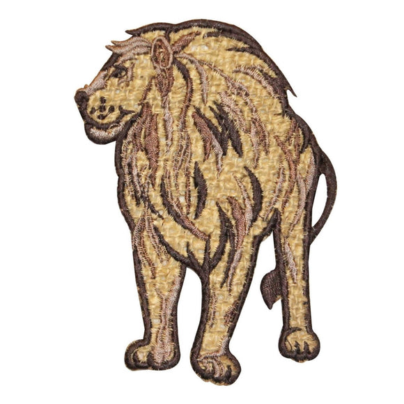 ID 0695 African Safari Lion Patch Predator King Embroidered Iron On Applique