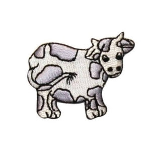 ID 0710A Cartoon Cow Patch Farm Animal Livestock Embroidered Iron On Applique