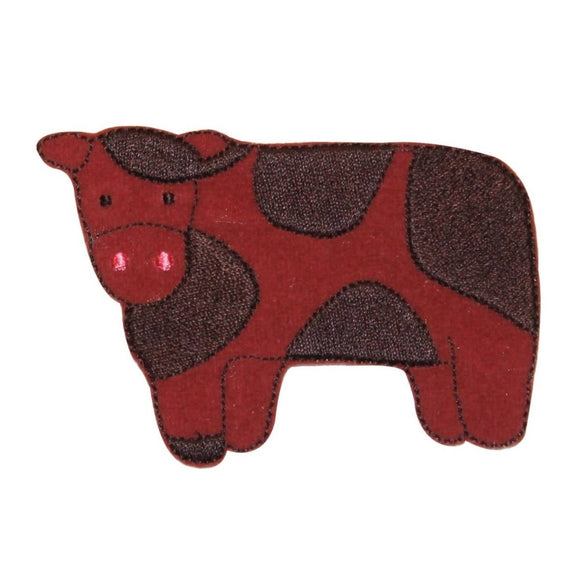 ID 0711 Cartoon Spotted Cow Patch Farm Livestock Embroidered Iron On Applique