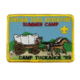 Oregon Trail Adventure Camp Patch Tuckahoe Vintage Embroidered Iron On Applique