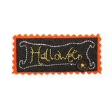 ID 0836B Halloween Sign Patch Decoration Buttons Embroidered Iron On Applique