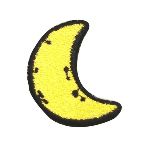 ID 0846A Crescent Moon Patch Halloween Spooky Craft Embroidered Iron On Applique