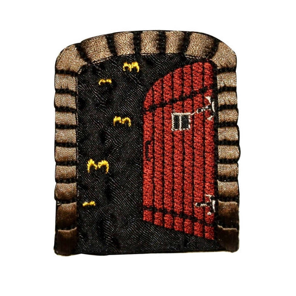 ID 0864 Creepy Basement Door Patch Halloween Scary Embroidered Iron On Applique