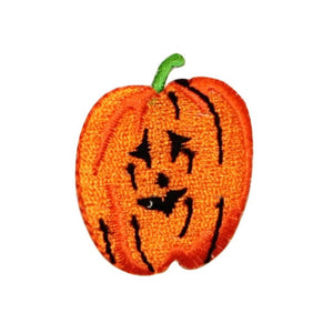 ID 0790B Pumpkin Carving Patch Jack O Lantern Embroidered Iron On Applique