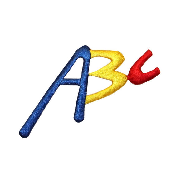 ID 0936B Letters ABC Patch School Learning Reading Embroidered Iron On Applique
