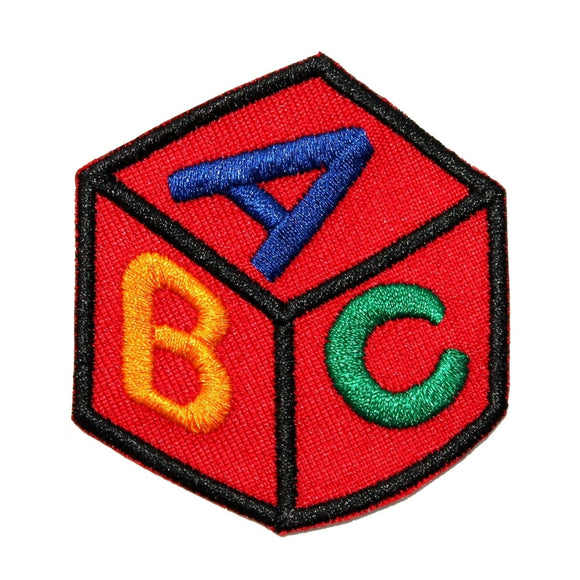 ID 0938B Kids ABC Building Block Patch Pre School Embroidered Iron On Applique