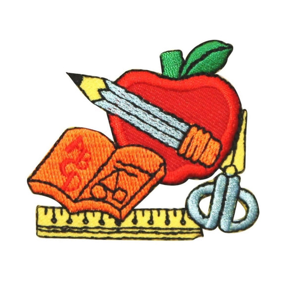 ID 0952 School Supplies Patch Children Education Embroidered Iron On Applique