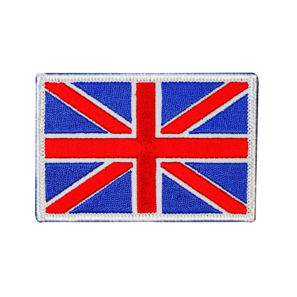 Union Jack British Flag Patch UK United Country Embroidered Iron On Applique