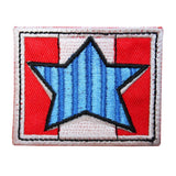 ID 1072A Patriotic Star Badge Patch America Craft Embroidered Iron On Applique