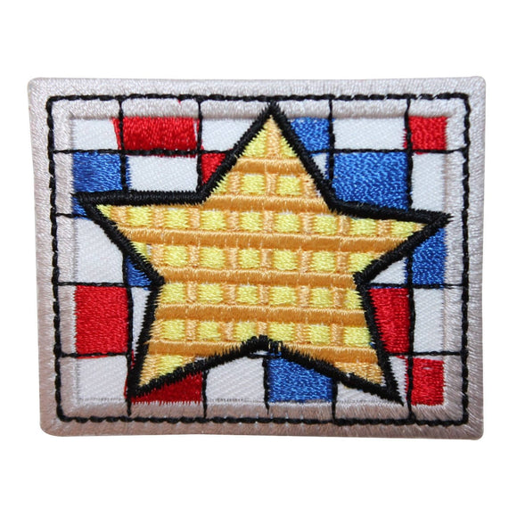 ID 1072C Patriotic Star Patch America Badge Craft Embroidered Iron On Applique