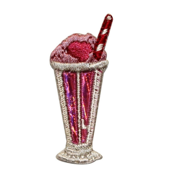 ID 1127 Classic Milk Shake Patch Ice Cream Drink Embroidered Iron On Applique