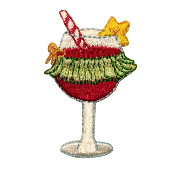 ID 1139 Hawaiian Drink Patch Cocktail Martini Mix Embroidered Iron On Applique