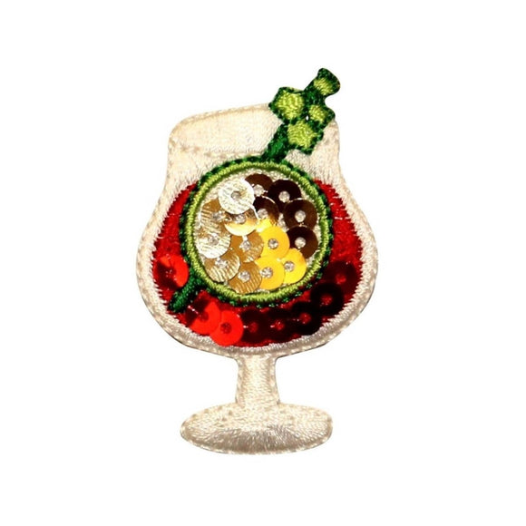 ID 1147 Bloody Mary With Sequins Patch Cocktail Embroidered Iron On Applique