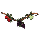 ID 1208Z Fruit Growing On Tree Patch Apple Pear Embroidered Iron On Applique