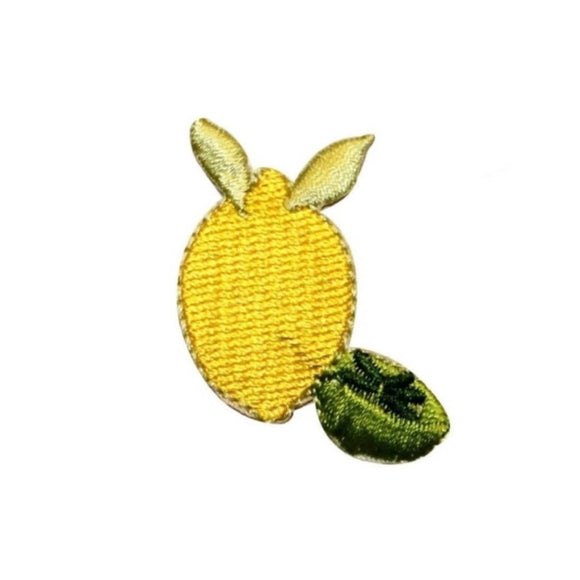 ID 1210A Lemon With Lime Patch Summer Lemonade Sour Embroidered Iron On Applique