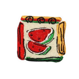 ID 1226B Watermelon Badge Patch Vine Fruit Sweet Embroidered Iron On Applique