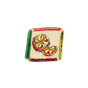 ID 1226F Orange Badge Patch Citrus Fruits Tree Embroidered Iron On Applique
